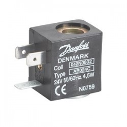 Bobina para solenoide Tipo AB024C IP00 Pala DIN, actuador 9mm 24V 50/60Hz 4,5W Conectores+Pack 9-2