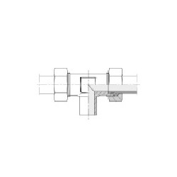 Racord en "T" Orientable Tipo L Tubo 18