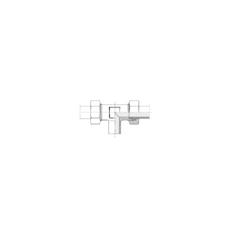 Racord en "T" Orientable Tipo L Tubo 18