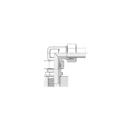 Racord en Codo orientable rosca GAS cilindrica Tipo L Tubo 15 Rosca 1/2"