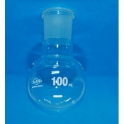 MATRAZ esferico fondo redondo cuello CORTO vidrio borosilicato H-14/23 100ml