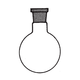 MATRAZ esferico fondo redondo cuello CORTO vidrio borosilicato H-14/23 100ml