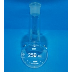 MATRAZ esferico fondo redondo cuello LARGO vidrio borosilicato H-29/32 500ml