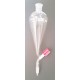 EMBUDO conico para decantacion con macho inferior M-29/32 y llave punzon H-29/32 1000ml