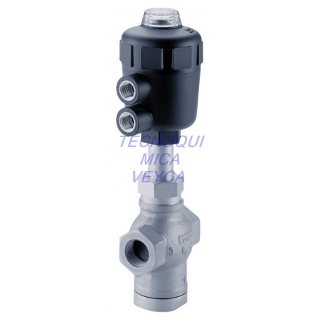 Válvula de 3/2 vias accionada neumaticamente Tipo 2002 A-25 PTFE G1" Pmed 11bar