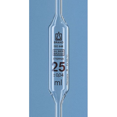 PIPETA UN aforo SILBERBRAND ETERNA Clase B DIN EN ISO 648 10ml