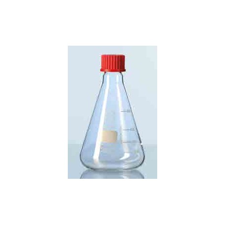 Matraz Erlenmeyer DURAN con rosca DIN graduado con tapa de plastico 250ml