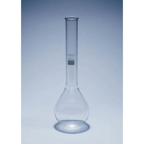 Matraz Kjeldahl con cuello plano de vidrio de borosilicato Pyrex 300ml