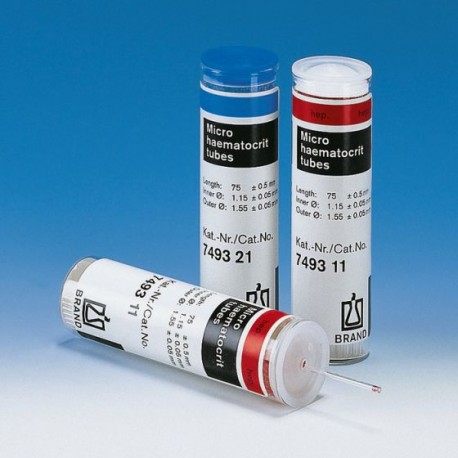 TUBO capilares MICROHEMAT SIN HEPARINA 100ud azul 75mm 1,55mm