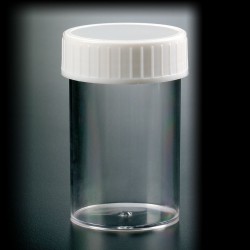 Frasco 220ml PS Blanco Tapado