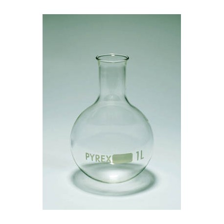 Matraz esférico fondo redondo cuello estrecho vidrio borosilicato PYREX 250ml