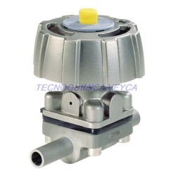 Válvula de Membrana 2 Vías accionamiento manual cuerpo Inox Tipo 3233 CLAMP 50.5 DN25 EPDM
