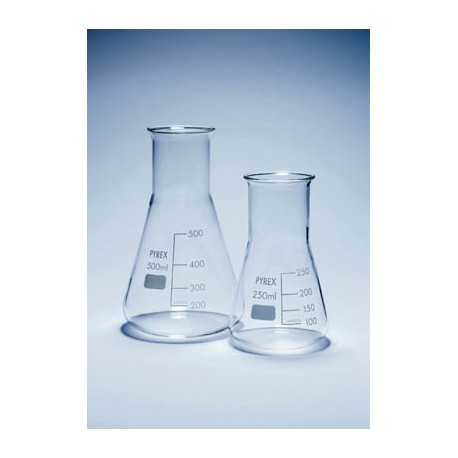 Matraz Erlenmeyer cuello ANCHO no esmerilado 500ml