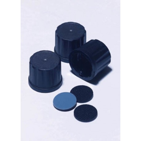Tapón de rosca fenólitico PYREX con disco junta de goma revestido de PTFE SVL nº20