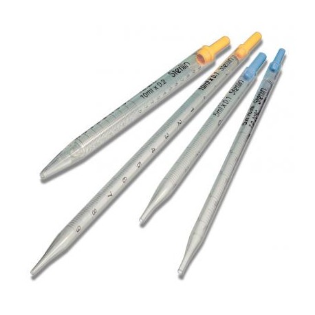 Pipeta graduada 1ml 1/100 PVC algodón STERILIN 300ud