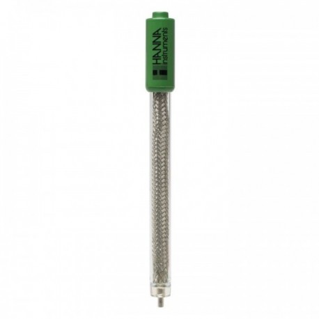 Electrodo semicelda ORP de plata, cuerpo vidrio, valoraciones argentométricas, conector BNC