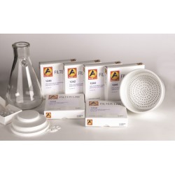 PAPEL FILTRO ANALISIS CUANTITATIVO ref. 1242 PLEGADO Ø200mm DIAMETRO 100ud