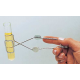 Pinza para tubos ensayo acero 145mm