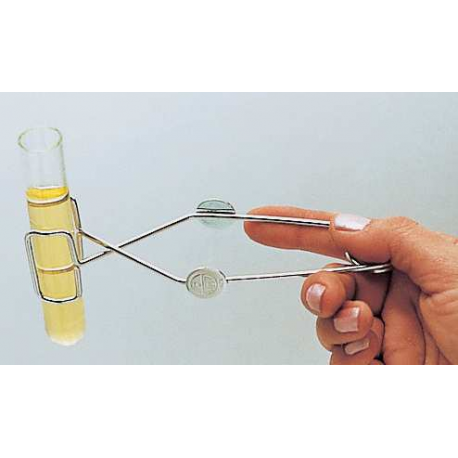 Pinza para tubos ensayo acero 145mm