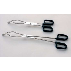 Pinza crisol mango plástico largo total 220mm