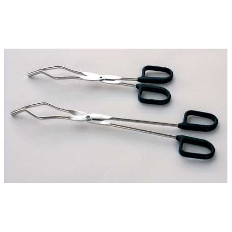 Pinza crisol mango plástico largo total 220mm
