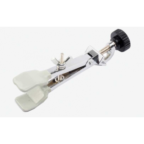 Pinza para buretas y tubos con nuez