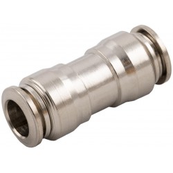 Racord Intermedio Unión Doble Igual Latón niquelado Ø10mm Ref. Aignep 57040 10