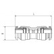 Racord Intermedio Unión Doble Igual Latón niquelado Ø6mm Ref. Aignep 57040 6
