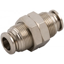 Racord Unión Doble Igual Pasatabiques Latón niquelado Ø6mm Ref. Aignep 57050 6