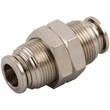 Racord Unión Doble Igual Pasatabiques Latón niquelado Ø8mm Ref. Aignep 57050 8