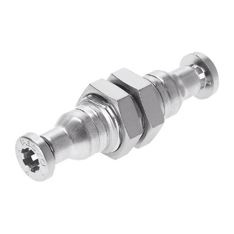 Racord roscado pasamuros Acero inox Ref. CRQSS-8