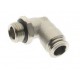 Racord Giratorio Codo Cilíndrico Macho BSP Orientable Latón niquelado Ø6  1/4 Ref Aignep 57116 6 1/4