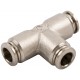 Racord Intermedio Te Igual Latón niquelado Ø10mm Ref. Aignep 57230 10