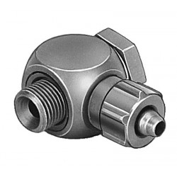 Unión rápida acodada giratorio, con dos anillos de junta Ref. LCK-3/8-PK-6