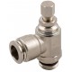 Regulador de Flujo Unidireccional Manual Orientable para Ciclindro Ø4 1/8"