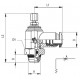 Regulador de Flujo Bidireccional Manual Orientable Ø10 1/4"