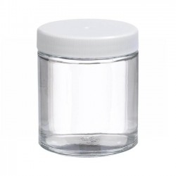 Tarro de cristal Frasco recto con tapa polipropileno 120ml 1x24ud