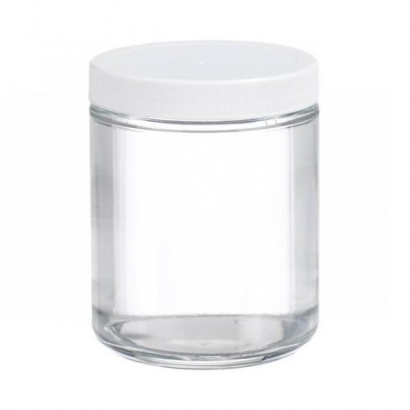 Tarro de cristal Frasco recto con tapa polipropileno 240ml caja de 12ud