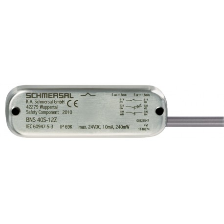 Sensor de seguridad magnético BNS 40S-12Z 5,0M
