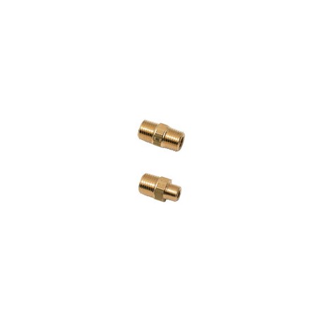 RACOR UNION DOBLE MACHO BSP CONICO R3/8 R1/8