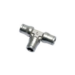 Racord Intermedio Te Igual Latón niquelado Ø4mm Ref. Legris 3604 04 00