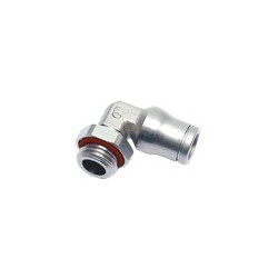Racord Giratorio Codo Cilíndrico Macho BSP Orientable Latón niquelado Ø8mm 3/8 Ref Legris 3699 08 17