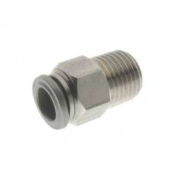 Racord recto Macho BSP Cónica Acero INOX Ø8  1/4 Ref. AIGNEP 60000 8 1/4