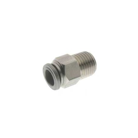 Racord recto Macho BSP Cónica Acero INOX Ø8  1/4 Ref. AIGNEP 60000 8 1/4