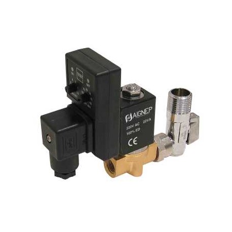 Purga temporizada 1/4" paso 2,5mm 220VAC Ref.Aignep 90990