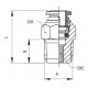 Racord recto Macho BSP Cónica Acero INOX Ø10 3/8 Ref. AIGNEP 60000 10 3/8