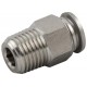 Racord recto Macho BSP Cónica Acero INOX Ø4  1/8 Ref. AIGNEP 60000 4 1/8