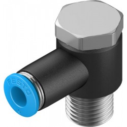 Racord rápido roscado Acodado en L orientable rosca exterior con hexágono exterior Ref. QSLV-1/4-6