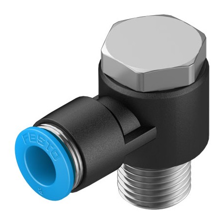 Racord rápido roscado Acodado en L orientable rosca exterior con hexágono exterior Ref. QSLV-1/4-8