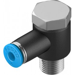 Racord rápido roscado Acodado en L orientable rosca exterior con hexágono exterior Ref. QSLV-1/8-4